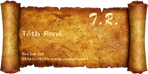 Tóth René névjegykártya