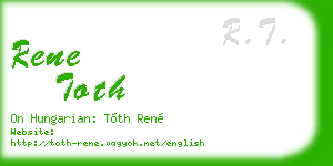 rene toth business card