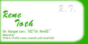 rene toth business card